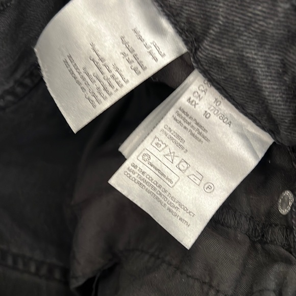 H&M Black High Waisted Straight Leg Split Hem Jeans - DONATING 5/14 - Picture 5 of 10